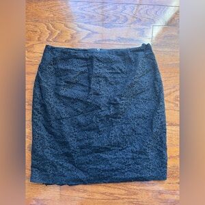 Connected Apparel Black Lace Pencil Skirt Size 12